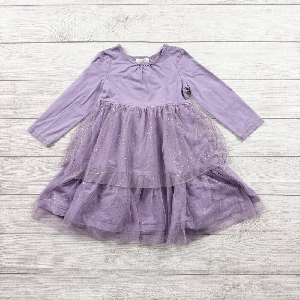 Hanna Andersson Solid Tulle Skirted Dress